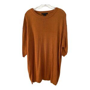 Vintage Domani Platinum Women’s 3X Oversized Tunic Sweater – Rust Orange